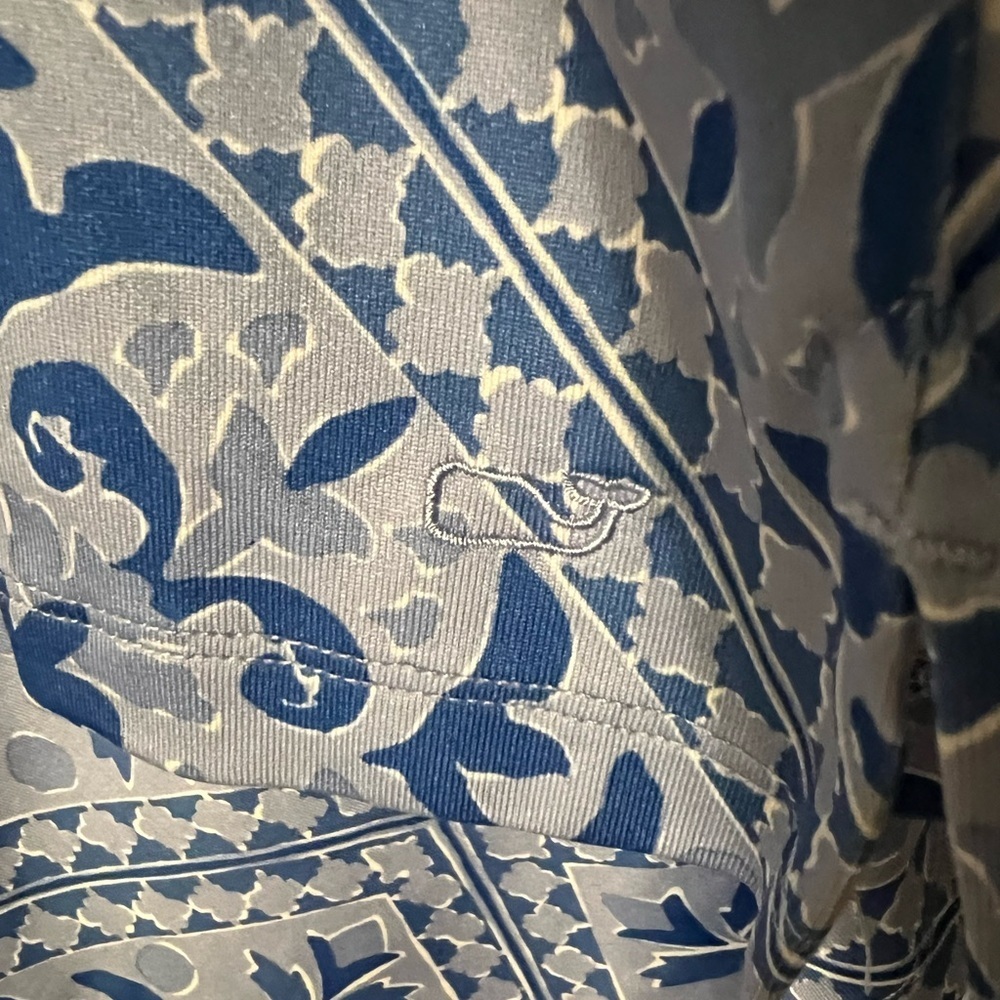 Vineyard Vines Womens Sankaty Tee Medium Boatneck Printed Top Calm Water Large - Picture 5 of 10